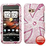 Pink Windmill Diamante Full Crystal Phone Case for HTC Droid Incredible Ver ....