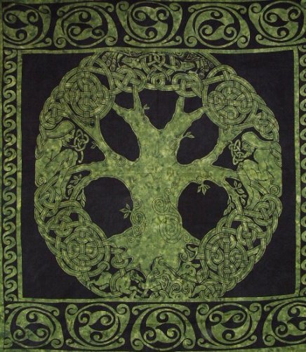 Celtic Tree of Life Tapestry-Bedspread-Coverlet-Wall