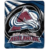 NHL Colorado Avalanche 50-inch-by-60-inch Raschel Plush Throw "Puck" Design