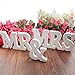 Meriton MR & MRS Wooden Letters Wedding Decoration/Present (White)
