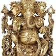 Intricate Brass Ganesh Statue