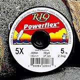 Rio: Powerflex Tippet Material, Clear, 5X