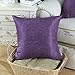 CaliTime Cushion Cover Throw Pillow Case Shell for Home Sofa Couch, Roses Floral Embroidered 18 X 18 Inches, Purple