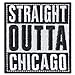 Straight Out of Chicago Iron On Logo Iron On Embroidered Patch