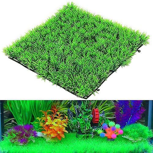 Artificial Water Aquatic Green Grass Plant Lawn Aquarium Fish Tank Landscape Set03