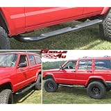 APS NB-J3217B Black Coated Nerf Bar Bolt Over. for select Jeep Cherokee