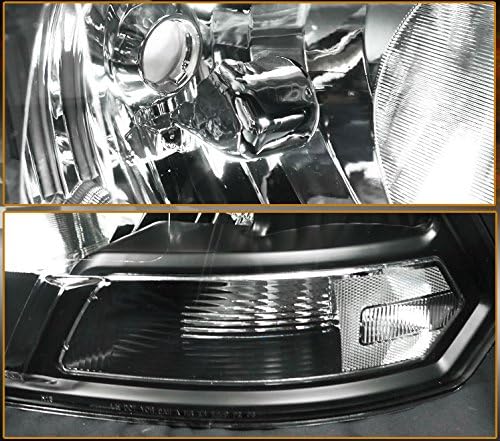 2009-2014 Dodge RAM 1500 2500 3500 Black Headlights Clear Signal Reflector