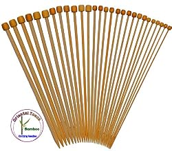 13" Single Point Bamboo Knitting Needles Set