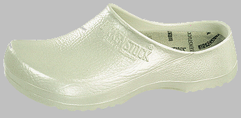 Birkis Clogs ''Super-Birki'' aus Alpro-Schaum in metallic perlmutt mit normalem Fussbett