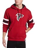 NFL Men's Atlanta Falcons Passing Game II Long Sleeve Hooded Fleece Pullover (Bright Cardinal/Black/White,  Large)
