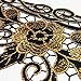 Qianle Flower Embroidery Lace Applique Neckline Collar Clothes DIY Patch,Golden