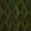 Batik Head Scarf - Goddesses on Green - 20" X 20"