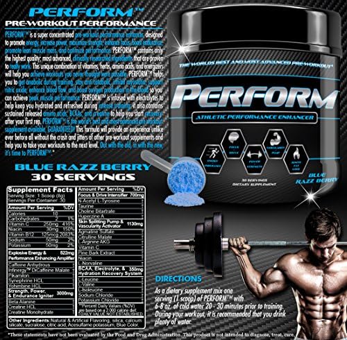 PERFORM Best Pre Workout Supplements for Energy, Endurance, Weight Loss, Strength, Pump, Endurance, Focus, Power, Drive & Performance. Top PreWorkout Supplement