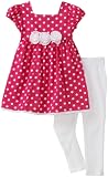 Sweet Heart Rose Girls 2-6x Sweet Heart Rose Polka Dot Dress with Legging