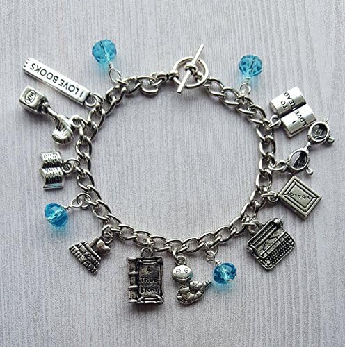 Book Lover Book Worm Club I Love Reading Charm Bracelet