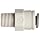 Celcon Push-to-Connect Tube Fitting, Acetal Copolymer, Straight Adapter, Tube OD x NPT Male
