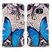 S6 Edge+ Case, Galaxy S6 Edge Plus Case, Cellularvilla [Stand Feature] [Slim Fit] Wallet Case, Premium Pu Leather Flip Cover [Card Slots] for Samsung Galaxy S6 Edge+ / S6 Edge Plus (Blue Butterfly)