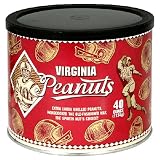 The Peanut Shop of Williamsburg Salted Virginia Peanuts, Football Label), 40-Ounce Tin (Pack of 2)