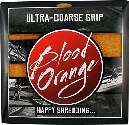 Blood Orange X Coarse Grip Squares Neon Orange 4pcs10x11 Skateboarding Grip tape
