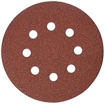 DEWALT DW4310 5-Inch 8 Hole 100 Grit Hook and Loop Random Orbit Sandpaper (25-Pack)
