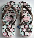 Havaianas Flip Flops Slippers * Honey -- White * New 08 US 4/5 * 08 Newest Collection - We Have Large Selections! *