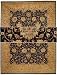 2'6 x 12'0 Capel Lodi Garden Mahal - 350 Black-Gold Rectangular Runner