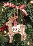5 Gingerbread Reindeer Christmas Ornament With Cookie Cutter & Recipe #241273