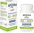 Premium Natto Vitamin K2 - MK7 - VitaMK7 - 200µg - 120 vegane Tabletten - 99+Prozent All Trans Menaquinone 7  APOrtha 22,90e