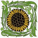 Sunflower Square Auto Glass Sticker