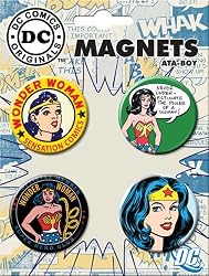 Wonder Woman 4 Piece Round Refrigerator Magnet Set
