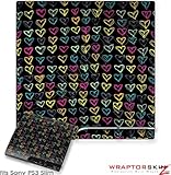 Sony PS3 Slim Skin - Kearas Hearts Black