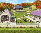 Walltastic Horse and Pony Stables Designer Fototapete