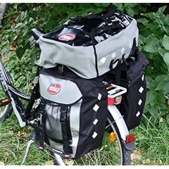 IDEALE HITEC Dreifachtasche�Packtasche Gep�cktragertasche Hecktasche wasserdicht schwarz/silber