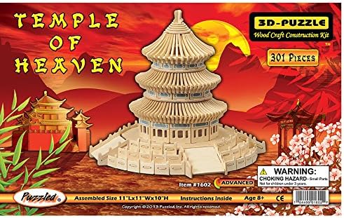 YinheMed DIY 3D Wooden Puzzle - Temple of Heaven Cedarwood - Handmade Jigsaw Woodcraft Kit Wooden Handcraft Educational Products Wooden Art Intarsia