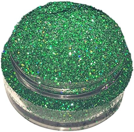 Calavera Cosmetics Green Glitter For Eyeshadow / Eye Shadow / Eyes / Face / Lips / Nails Makeup Glitter Dust Shimmer - Compare to NYX - Holographic Loose Cosmetic Glitter / Nail Art (Magic Mountain)