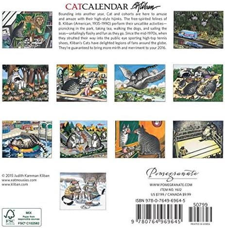 2016 B. Kliban CatCalendar MINI Wall Calendar