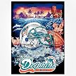 Miami Dolphins Woven Tapestry Throw