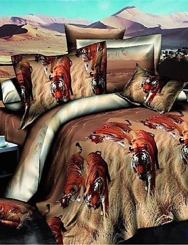 ZK Duvet Cover Set,3D Horse Comforters Duvet Cover Bedding Four Set Modern Bed Linen Bedding Queen Size