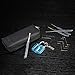 25 Pieces Premium Practice Lock Pick Set, Centh Crystal Transparent Blue Professional Visible Cutaway Inside View Padlocks with 2 keys, 24pcs Various Picks Crochet Hook, Wrenches