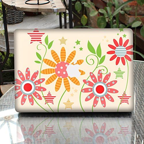 Lymgentao Flowers Decal for MacBook 13 Pro- 3D Painted Design Removable Vinyl Protector Decal Stickers Skin for MacBook Pro 13 Inch