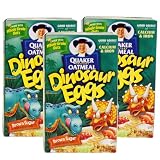 クエーカー キッズ　ダイナソーエッグズ　恐竜の卵入り！オートミール　３箱セット Quaker Instant Oatmeal Dinosaur Eggs Kids