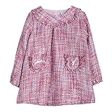 (コ-ランド) Co-land 発表会 フォーマル キッズドレス 長袖 結婚式 子供ワンピース 女の子 女児 ロングシャツ フリンジ ガールズ ベビー 演奏会 レッド 140