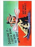Comic Cartoon - I've Got a Bone to Pick With You; Dog with Bone (Playing Card Deck - 52 Card Poker Size with Jokers)