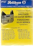 Black Correctable Cartridge Ribbons for Brother AX/GX/SX Series, and Panasonic KX-R Series Typewriters