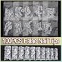 100 Blanc Capsule Tips Faux Ongle French Nail Art Fleur Noir Manucure Neuf Pro