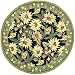 3' x 3' Round Oscar Isberian Rugs Accent Rug Black Color Hand Hooked China "Chelsea Collection"