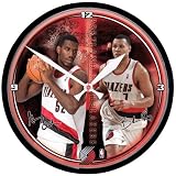 Brandon Roy and Greg Oden Portland Trail Blazers Round Clock