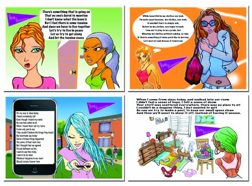 Dorm Discussions Set of 4 Greeting Cards On Sale