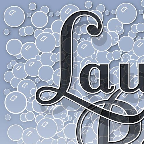 Blue Laundry Room Soap Bubbles Household Wash Day Suds Tin Metal Steel Sign :: 17.5 x 11.5 inches [AYY044]