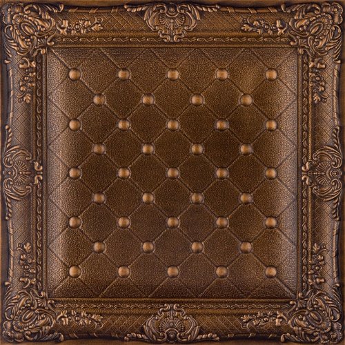 DCT LRT03 Faux Leather Ceiling Tile - Vintage Gold Best Buy Ceiling Tiles